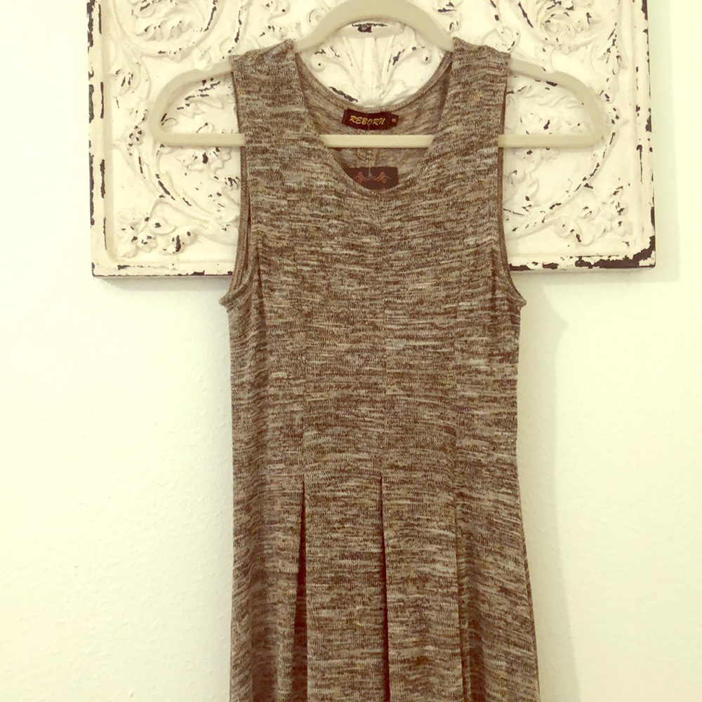 oatmeal flowy maxi dress